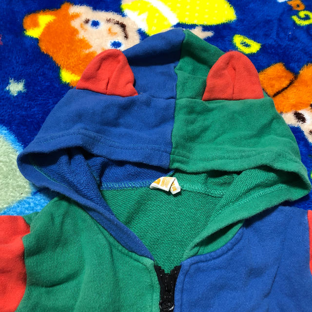 Bit'z(ビッツ)のbit'z☆耳付きフードジップアップパーカー☆90 キッズ/ベビー/マタニティのキッズ服男の子用(90cm~)(ジャケット/上着)の商品写真