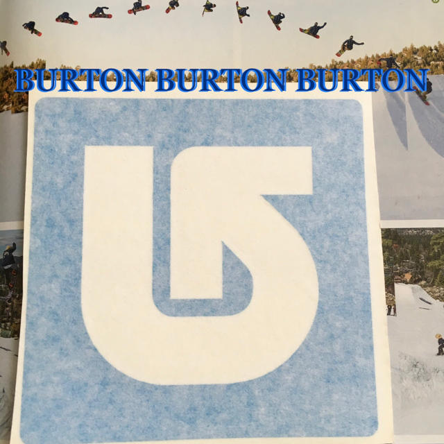 BURTON(バートン)のBURTON バートンスノーボードUS限定型抜きダイカットblueステッカー スポーツ/アウトドアのスノーボード(その他)の商品写真