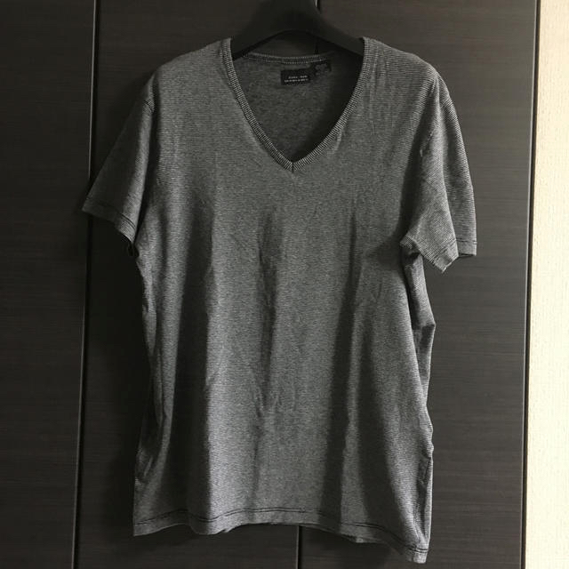 ZARA(ザラ)のお値下げ✨デザインTシャツ＊38＊ボーダー ＊ZARA メンズのトップス(Tシャツ/カットソー(半袖/袖なし))の商品写真