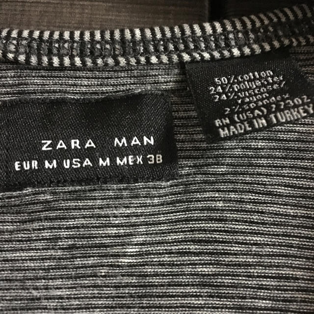 ZARA(ザラ)のお値下げ✨デザインTシャツ＊38＊ボーダー ＊ZARA メンズのトップス(Tシャツ/カットソー(半袖/袖なし))の商品写真