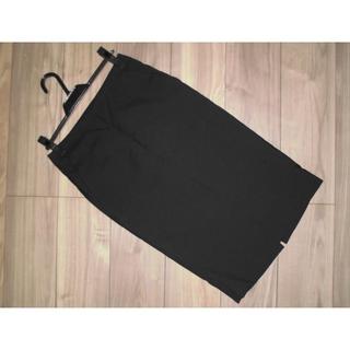 ユニクロ(UNIQLO)の極美品ユニクロ×カリーヌ コラボ 黒ウールブレンドペンシルタイトスカート(ひざ丈スカート)