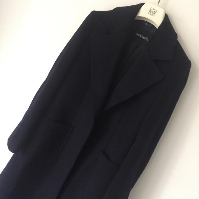 Max Mara(マックスマーラ)の【専用】MAX &Co ネイビー 大人質感 秋冬ガウンチェスターコート レディースのジャケット/アウター(チェスターコート)の商品写真