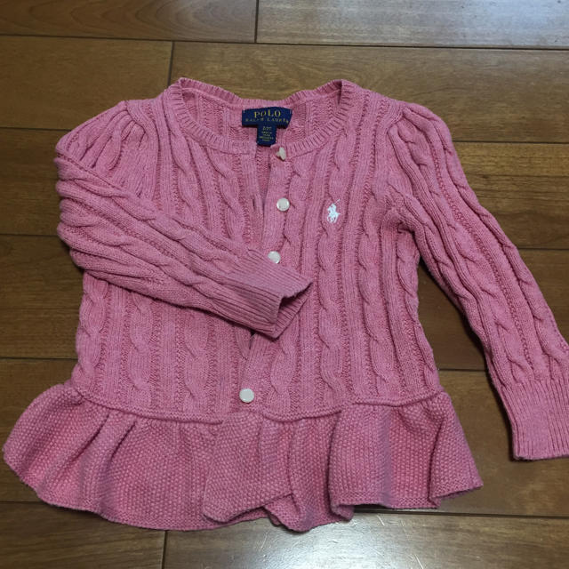 Ralph Lauren(ラルフローレン)のラルフローレン カーディガン2Tピンク キッズ/ベビー/マタニティのベビー服(~85cm)(カーディガン/ボレロ)の商品写真