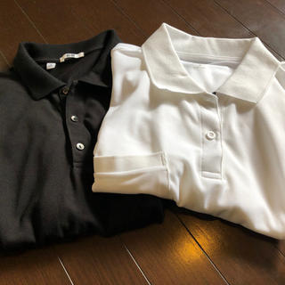 ユニクロ(UNIQLO)のくう様専用　黒ポロシャツ半袖(ポロシャツ)