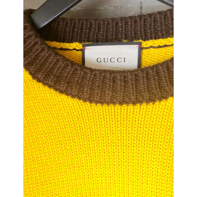 Gucci(グッチ)のグッチ GUCCI イエロー ニット メンズのトップス(ニット/セーター)の商品写真