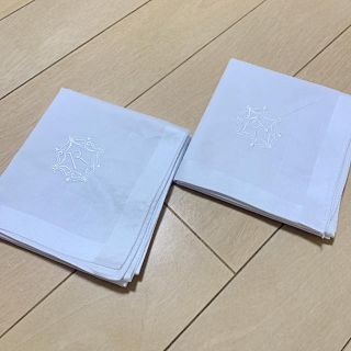 バーニーズニューヨーク(BARNEYS NEW YORK)の【Aのみ】ブライダルハンカチ イニシャル レース 刺繍(ハンカチ)