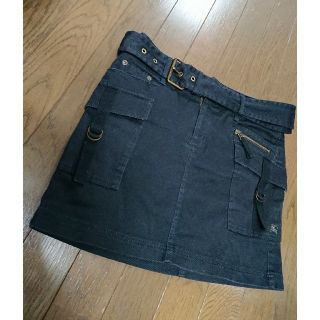 バーバリーブルーレーベル(BURBERRY BLUE LABEL)の★BURBERRYBLUEレーベル★黒デニムスカート(ミニスカート)