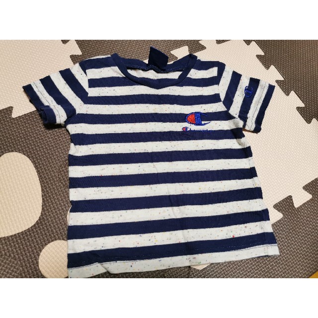 Champion(チャンピオン)のchampion ボーダー半袖シャツ 80cm キッズ/ベビー/マタニティのベビー服(~85cm)(Ｔシャツ)の商品写真