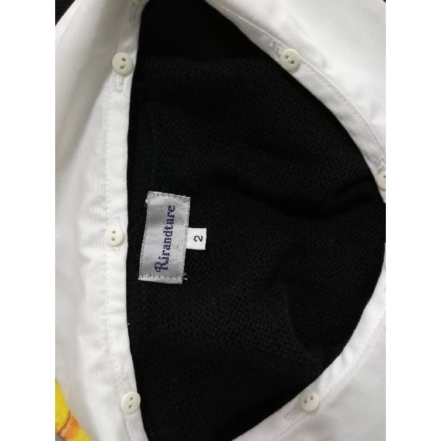 Rirandture(リランドチュール)のリランドチュール　襟付き　ニットワンピ　ニット　ワンピ　長袖　黒　サイズ　2 レディースのワンピース(ミニワンピース)の商品写真