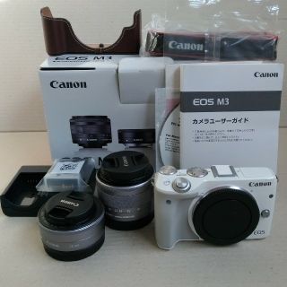 Canon - Canon EOS M3 ホワイト ダブルレンズキットの通販 by @mas's