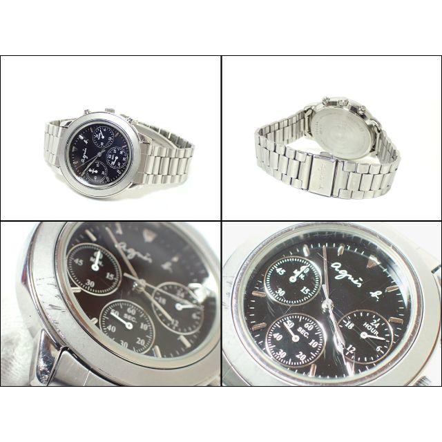 agnes b.(アニエスベー)のA927 agnes b アニエスベー クロノグラフ V654-6100 メンズ メンズの時計(腕時計(アナログ))の商品写真