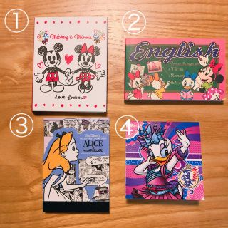 ディズニー(Disney)のメモ帳 4種  ディズニー(ノート/メモ帳/ふせん)