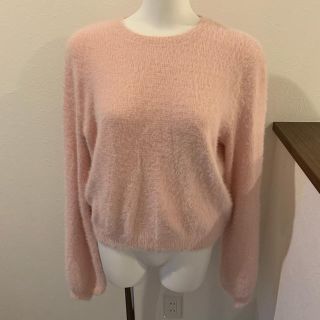 ベルシュカ(Bershka)のBershka ニットセーター 袖ぽよん 美品 ZARA 今季 ベビーピンク(ニット/セーター)