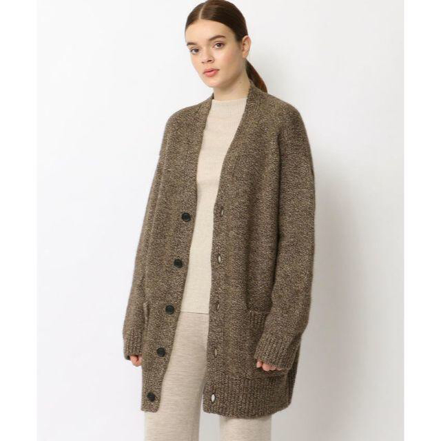 未使用・GALERIE VIEのヤクキャメルVネックカーディガン-eastgate.mk