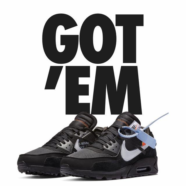 メンズAIR MAX 90 off-white "black"