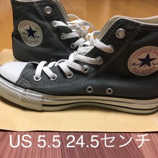 コンバース(CONVERSE)のコンバース オールスター☆ハイカットスニーカー グレー☆24.5㎝(スニーカー)