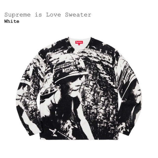 Supreme is love sweater XL 新品　正規品　白