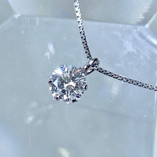 ダイヤモンド０.３１３ctプラチナ 一粒 ダイヤモンドネックレス(ネックレス)