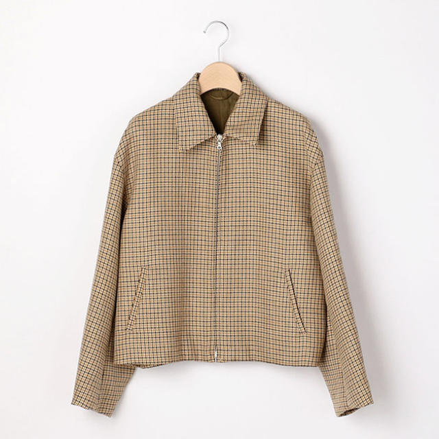 ブルゾンauralee DOUBLE FACE CHECK ZIP BLOUSON