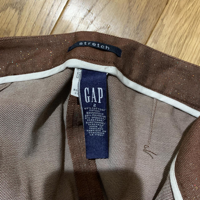 GAP(ギャップ)のgap ストレッチ  茶　ラメ　キラキラ　 レディースのスカート(ひざ丈スカート)の商品写真
