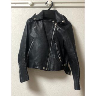 マウジー(moussy)のmoussy 本革　レザーライダースジャケット　サイズ1(ライダースジャケット)