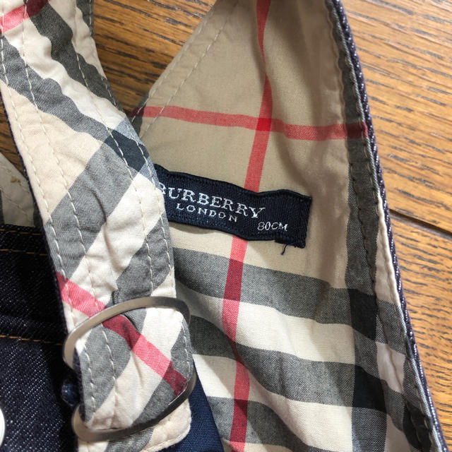 BURBERRY(バーバリー)のバーバリー　デニム　ジャンパースカート　80 キッズ/ベビー/マタニティのベビー服(~85cm)(ワンピース)の商品写真