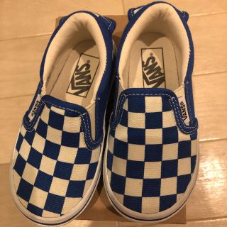 ヴァンズ(VANS)の【美品】16cm VANS チェッカー スリッポン(スリッポン)