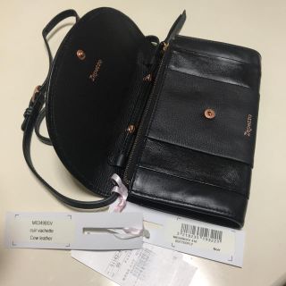 レペット(repetto)の【新品】repetto 長財布 （ショルダー付）black(財布)