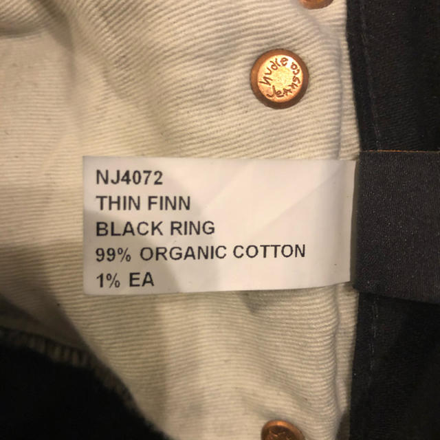 Nudie Jeans(ヌーディジーンズ)の【美品】Nudie Jeans THIN FINN BLACK RING 27 メンズのパンツ(デニム/ジーンズ)の商品写真