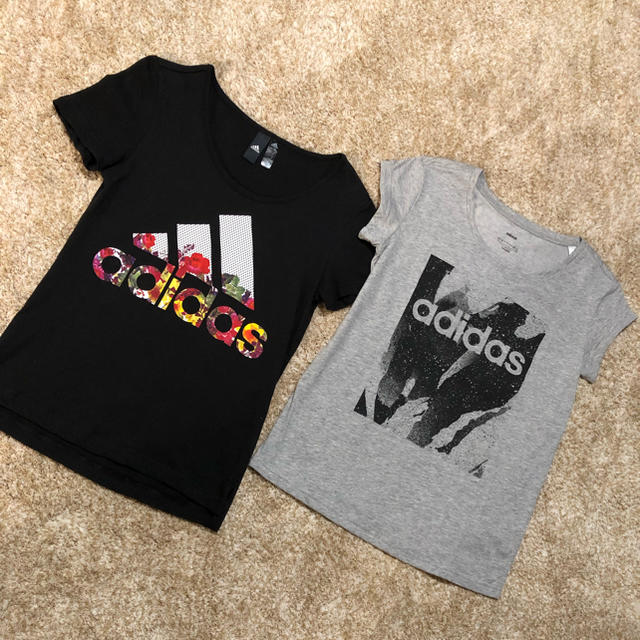 adidas(アディダス)のnon様専用☆adidas☆Tシャツ 2枚セット☆ M.L レディースのトップス(Tシャツ(半袖/袖なし))の商品写真