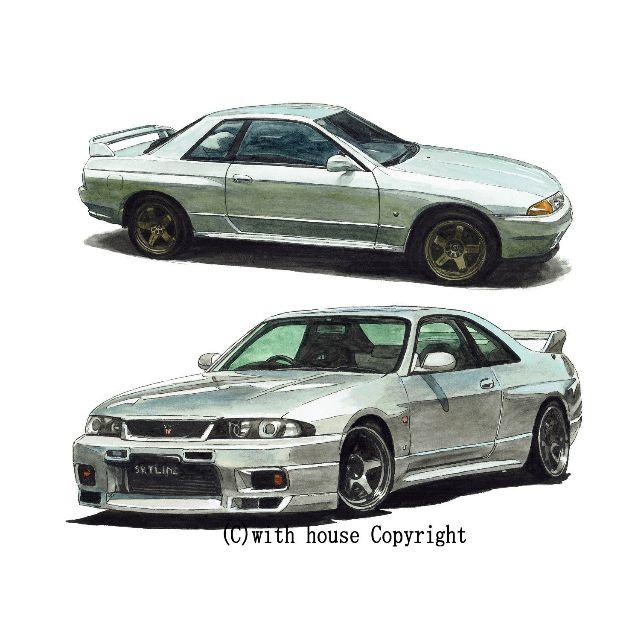 NC-881 GT-R R32/R33限定版画 直筆サイン額装●作家平右ヱ門 1