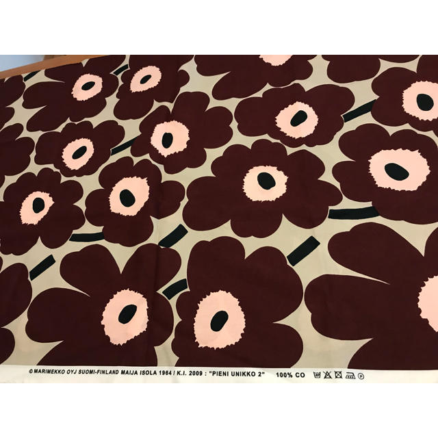 Marimekko マリメッコ ピエニウニッコ ベージュ レッドブラウン 生地 の通販 By なた S Shop マリメッコならラクマ