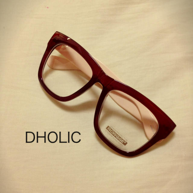 dholic(ディーホリック)の大きいフレームのおしゃれな伊達眼鏡 ◎ レディースのファッション小物(サングラス/メガネ)の商品写真