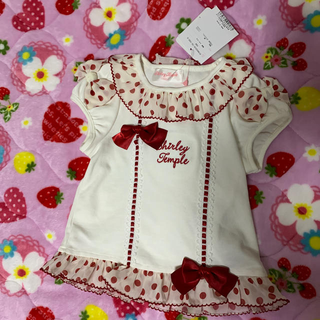 ドットフリルＴ　スカパン　セトアキッズ服女の子用(90cm~)