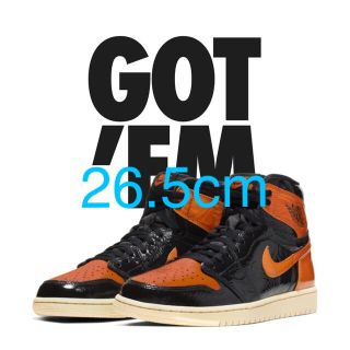 ナイキ(NIKE)のair jordan 1 BLACK / ORANGE 26.5cm(スニーカー)