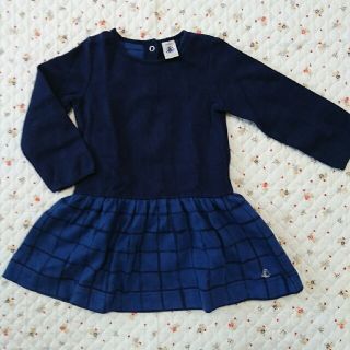 プチバトー(PETIT BATEAU)の☆mink様専用☆プチバトー ネイビー ワンピース 24m(ワンピース)