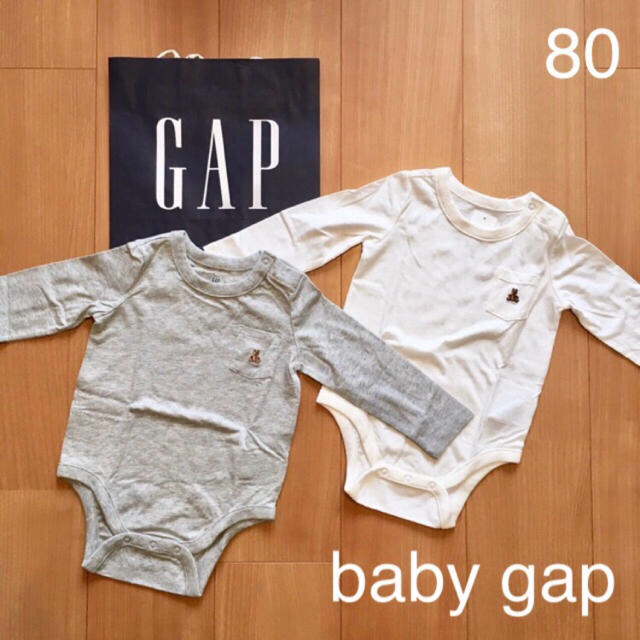 babyGAP(ベビーギャップ)の新品★baby gapロンパースセット80とくまさんタイツ キッズ/ベビー/マタニティのベビー服(~85cm)(ロンパース)の商品写真