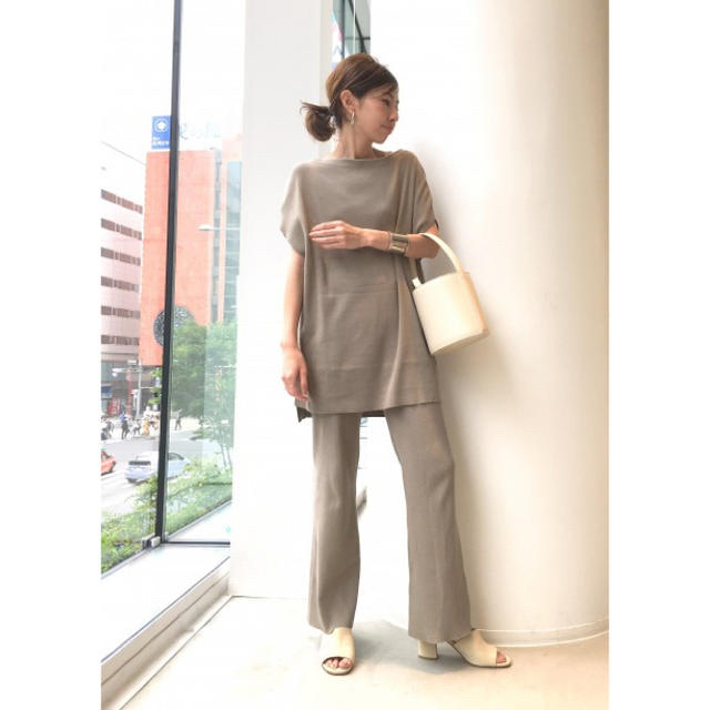 L'Appartement Rib Knit パンツ　ベージュ