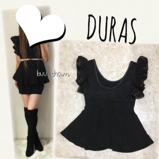 デュラス(DURAS)のDURAS♡レース切替ペプラムトップス(チュニック)