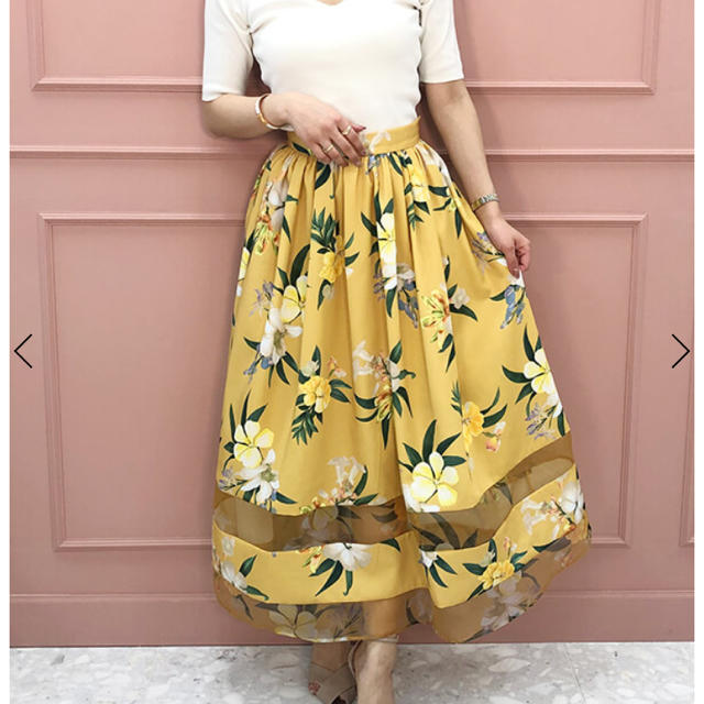 Olivia flower シアーコンビスカート