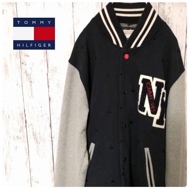 TOMMY HILFIGER(トミーヒルフィガー)の【 トミーヒルフィガー 】 ESTABLISHED スタジャン トレーナー M メンズのジャケット/アウター(スタジャン)の商品写真