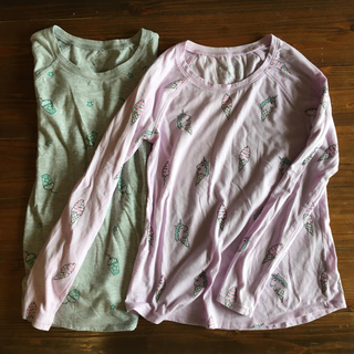 ザラキッズ(ZARA KIDS)のJusticeジャスティスの長袖Tシャツ2枚セット　ロンTカットソー(Tシャツ/カットソー)
