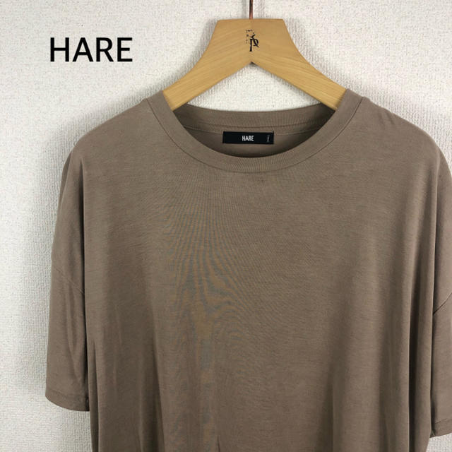 HARE(ハレ)の【HARE】ハレ　モダールシャツ　ベージュ　半袖 メンズのトップス(Tシャツ/カットソー(半袖/袖なし))の商品写真