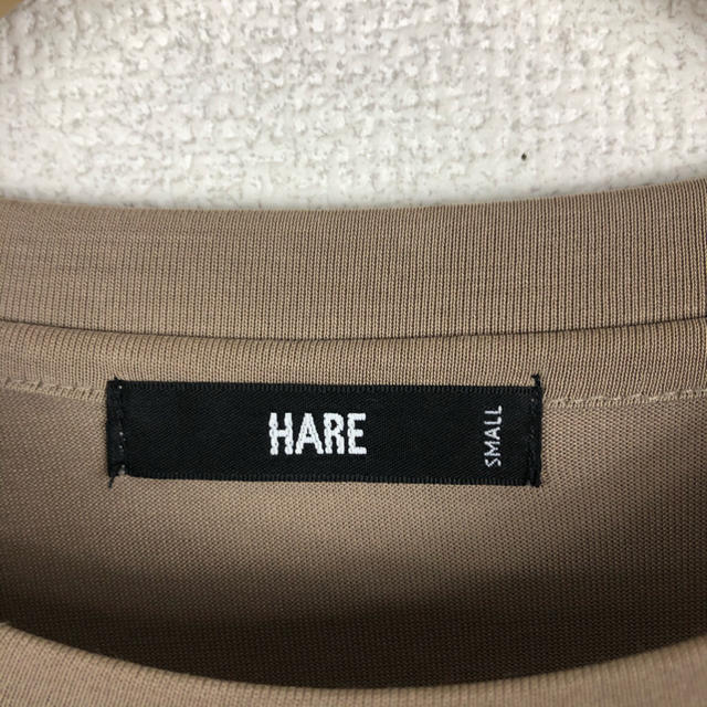 HARE(ハレ)の【HARE】ハレ　モダールシャツ　ベージュ　半袖 メンズのトップス(Tシャツ/カットソー(半袖/袖なし))の商品写真