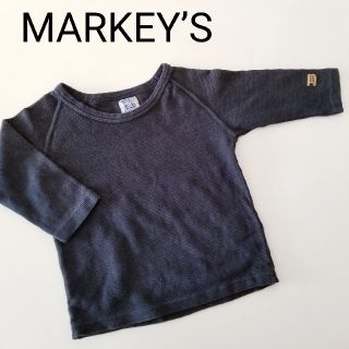 マーキーズ(MARKEY'S)のマーキーズ★ワッフルロンＴ 80★ブラック(シャツ/カットソー)