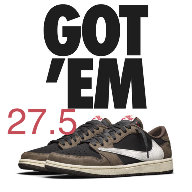 桜舞う季節 本物最安値 Nike air Jordan 1 low Travis Scott - 通販