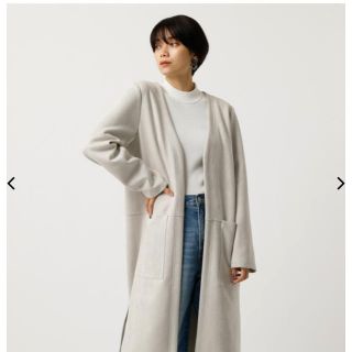 アズールバイマウジー(AZUL by moussy)のFAKE SUEDE COLLARLESS COAT(ロングコート)