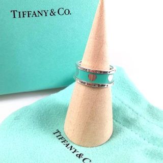 ティファニー(Tiffany & Co.)の希少 美品 ティファニー ブルー ハート リング 11号 VV54(リング(指輪))