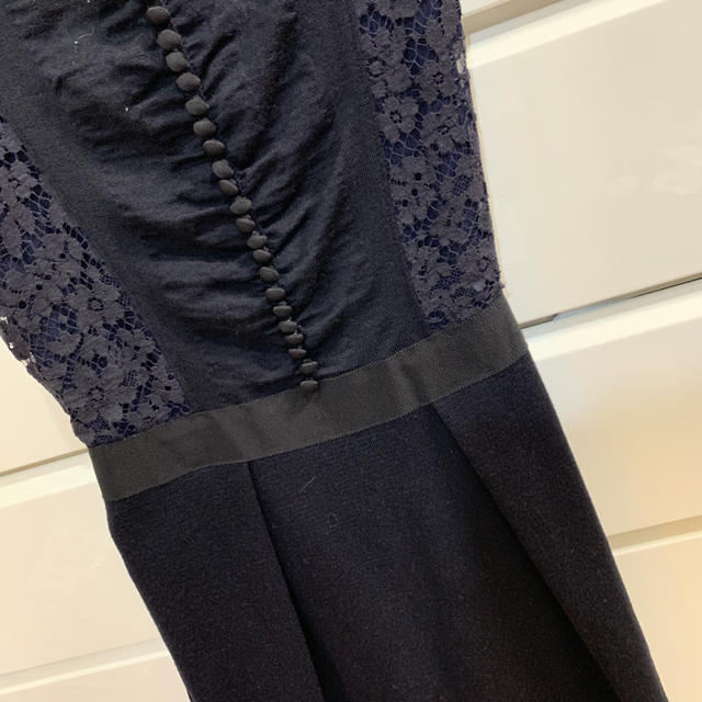 ワンピース red valentino ネイビー くるみボタン レース ワンピース red valentino ネイビー くるみボタン レース