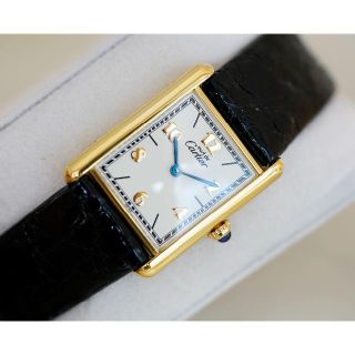 カルティエ(Cartier)の美品 カルティエ マスト タンク ゴールドアラビア LM Cartier(腕時計(アナログ))